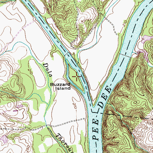 Topographic Map of Buzzard Island, NC