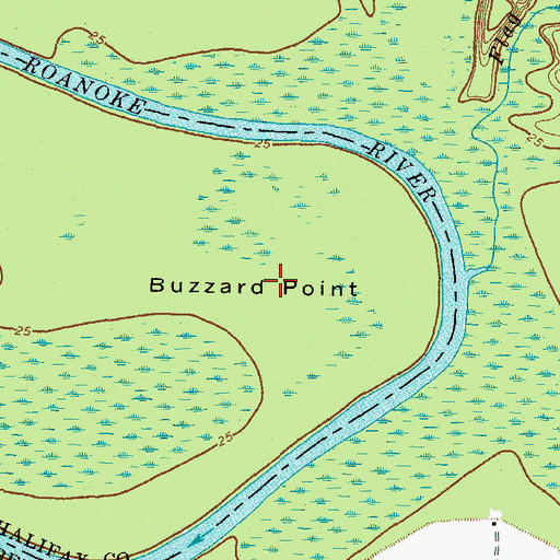 Topographic Map of Buzzard Point, NC