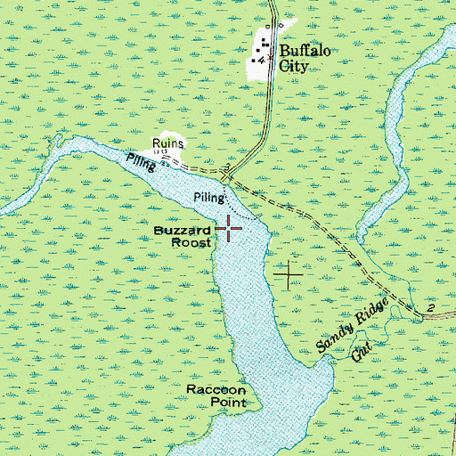 Topographic Map of Buzzard Roost, NC