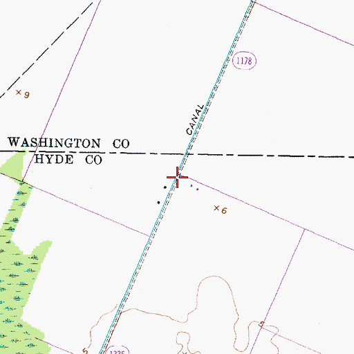 Topographic Map of C Canal, NC