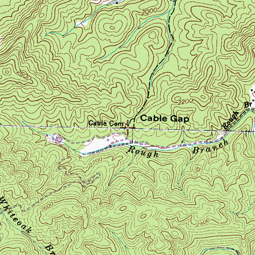 Topographic Map of Cable Cemetery, NC