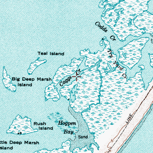 Topographic Map of Caggs Creek, NC