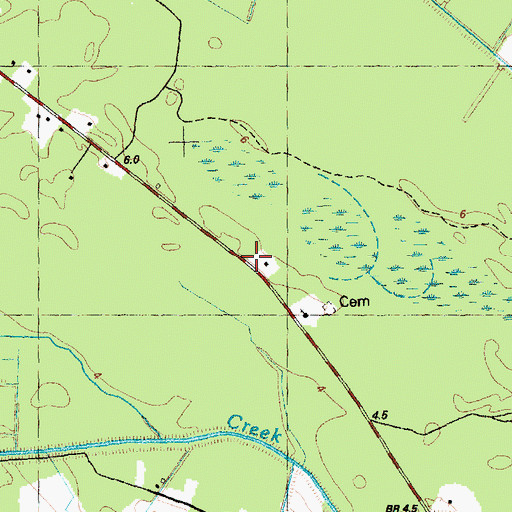 Topographic Map of Caintuck School, NC