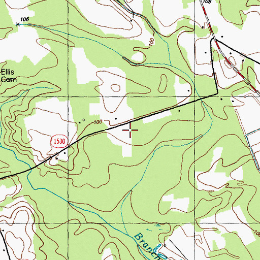 Topographic Map of Callihan Cemetery, NC