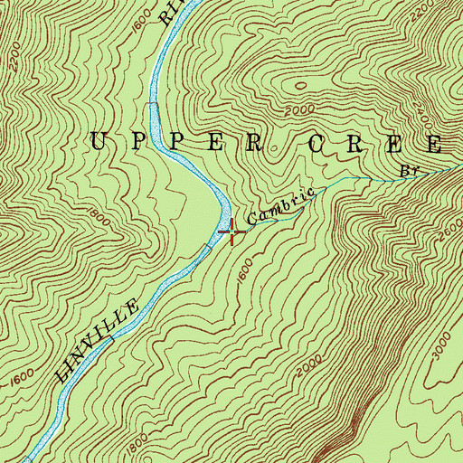 Topographic Map of Cambric Branch, NC