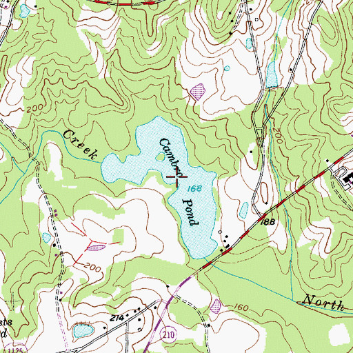 Topographic Map of Cambro Pond, NC