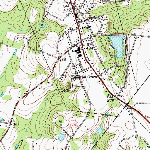 Topographic Map of Cameron Grove Church, NC