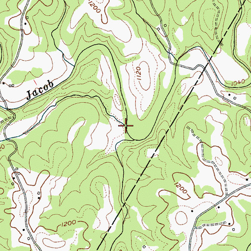 Topographic Map of Camp Creek, NC
