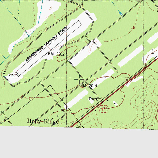 Topographic Map of Camp Davis, NC