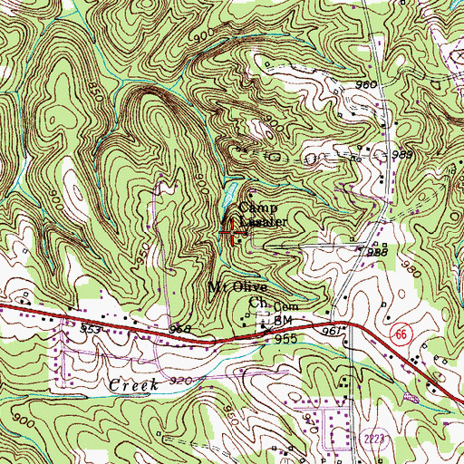 Topographic Map of Camp Lasater, NC