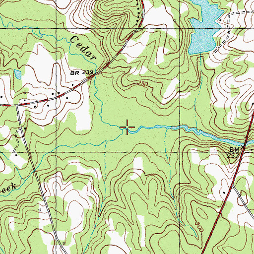 Topographic Map of Camping Creek, NC
