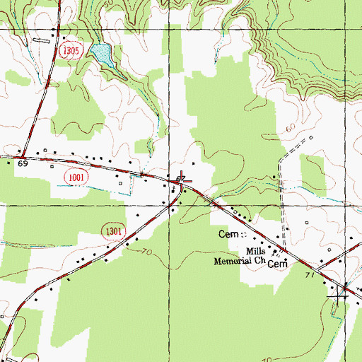 Topographic Map of Canaan Church, NC