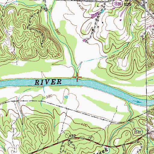 Topographic Map of Cane Creek, NC