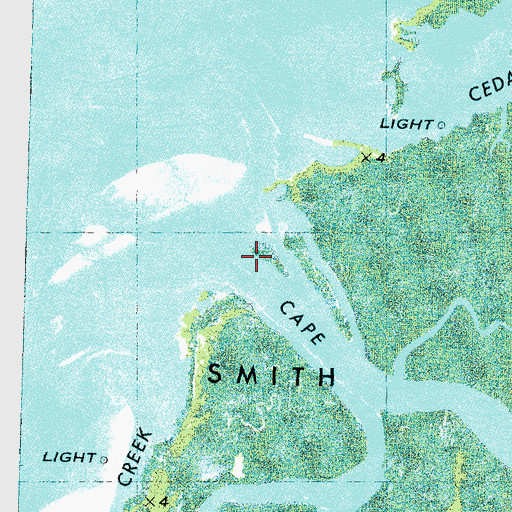 Topographic Map of Cape Creek, NC