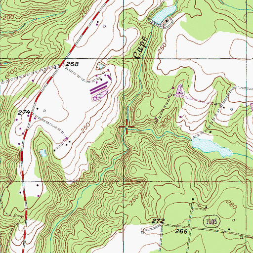 Topographic Map of Cape Fear Branch, NC