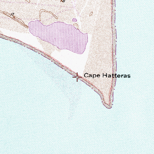 Topographic Map of Cape Hatteras, NC