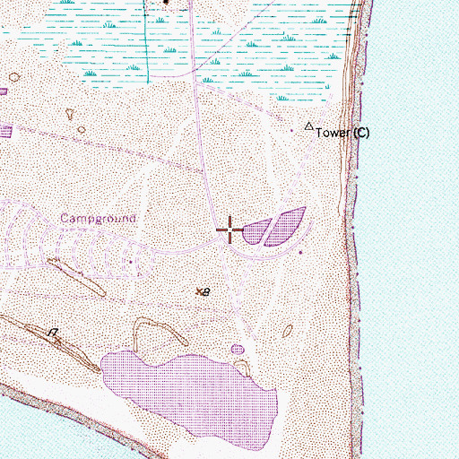 Topographic Map of Cape Hatteras State Park (historical), NC