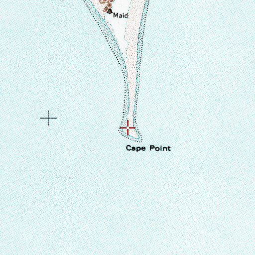 Topographic Map of Cape Point, NC