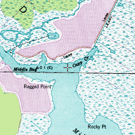 Topographic Map of Capp Creek, NC