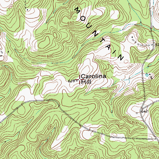Topographic Map of Carolina Hill, NC