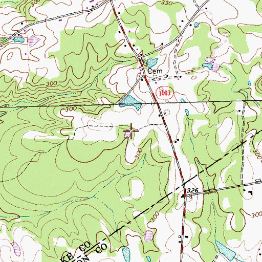 Topographic Map of Carolina Lake, NC