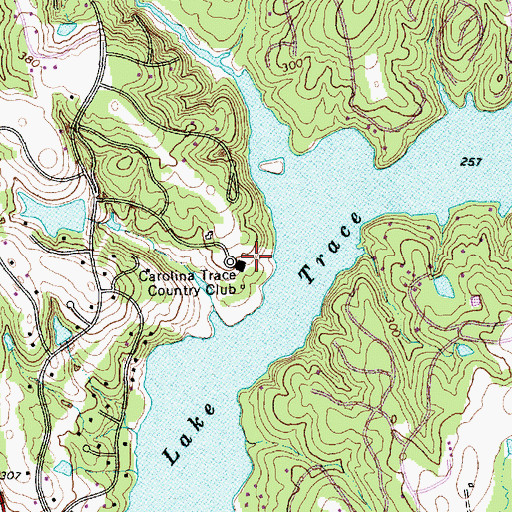 Topographic Map of Carolina Trace Country Club, NC