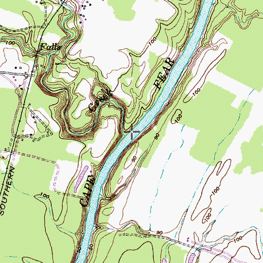 Topographic Map of Carvers Creek, NC