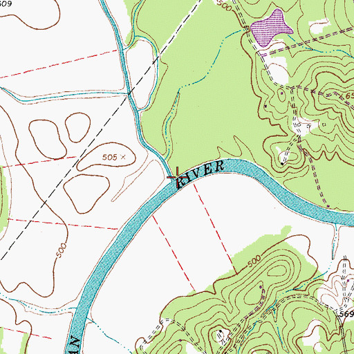 Topographic Map of Cascade Creek, NC