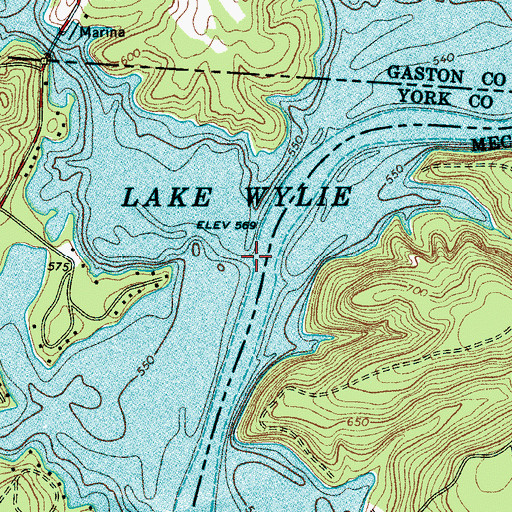 Topographic Map of Catawba Creek, NC