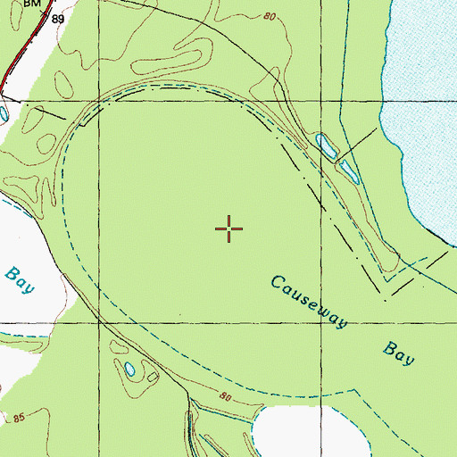 Topographic Map of Causeway Bay, NC