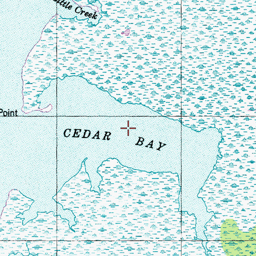Topographic Map of Cedar Bay, NC