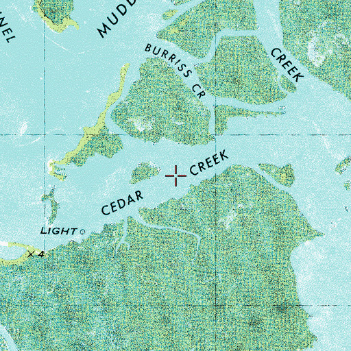 Topographic Map of Cedar Creek, NC