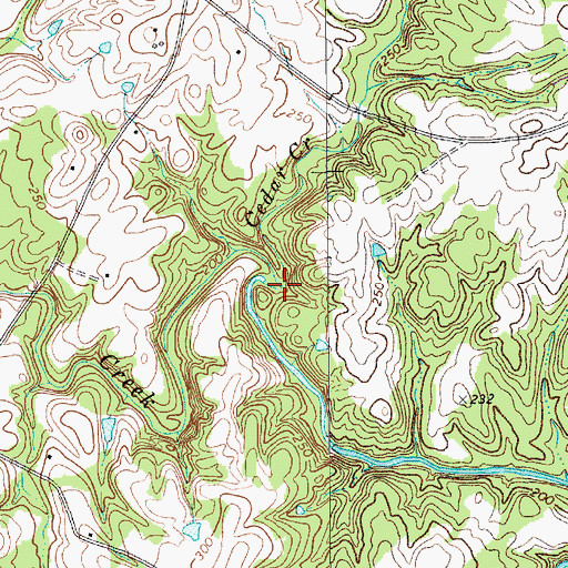 Topographic Map of Cedar Creek, SC