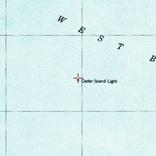 Topographic Map of Cedar Island Light, NC