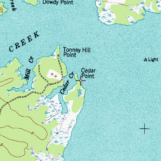 Topographic Map of Cedar Point, NC