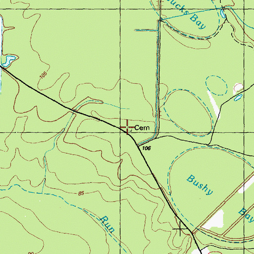 Topographic Map of Center Church, NC
