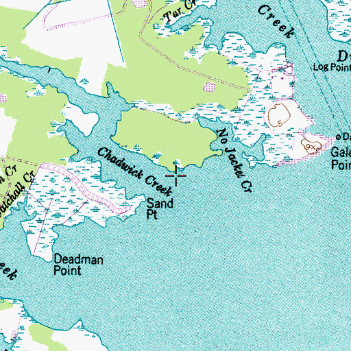 Topographic Map of Chadwick Creek, NC