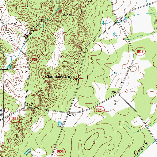 Topographic Map of Chamber Grove Church, NC