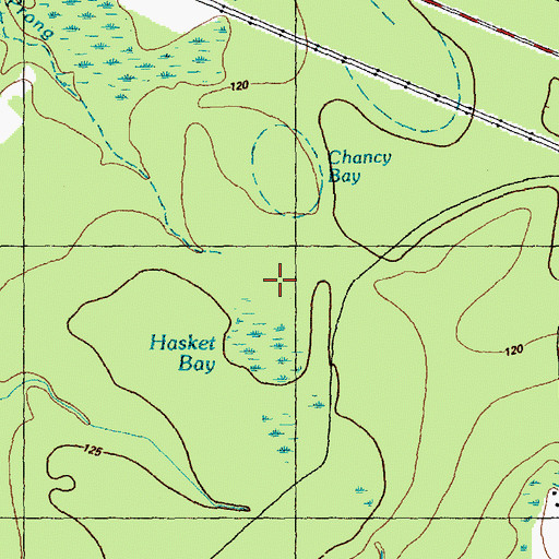 Topographic Map of Chancy Bay, NC