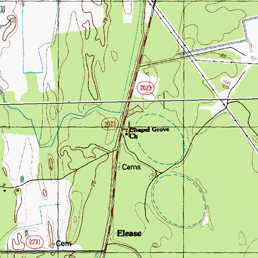 Topographic Map of Chapel Grove Church, NC