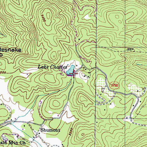 Topographic Map of Lake Charles, NC