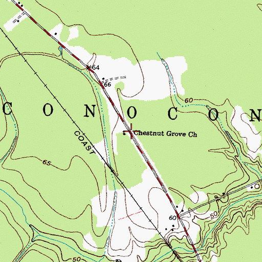 Topographic Map of Chestnut Grove Church, NC