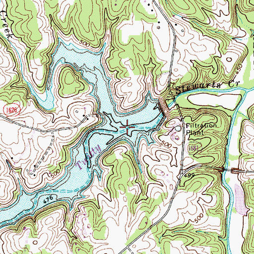 Topographic Map of Chinkapin Creek, NC
