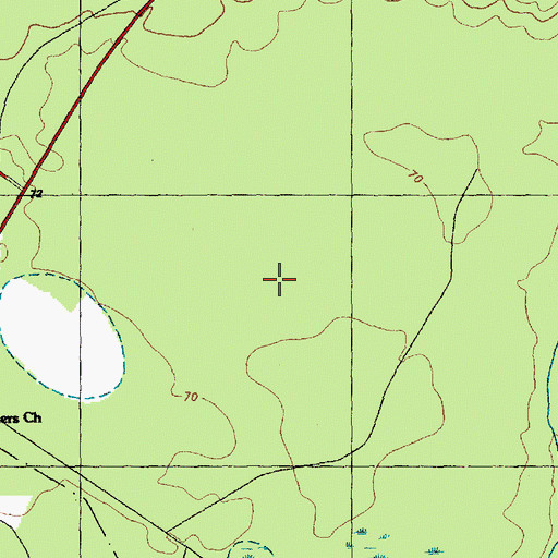 Topographic Map of Chinquapin Bay, NC