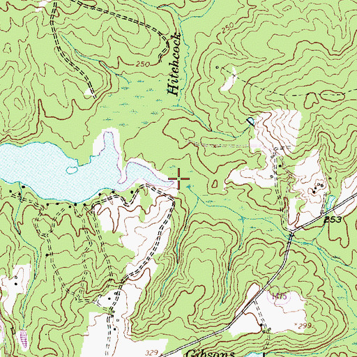 Topographic Map of Chock Creek, NC