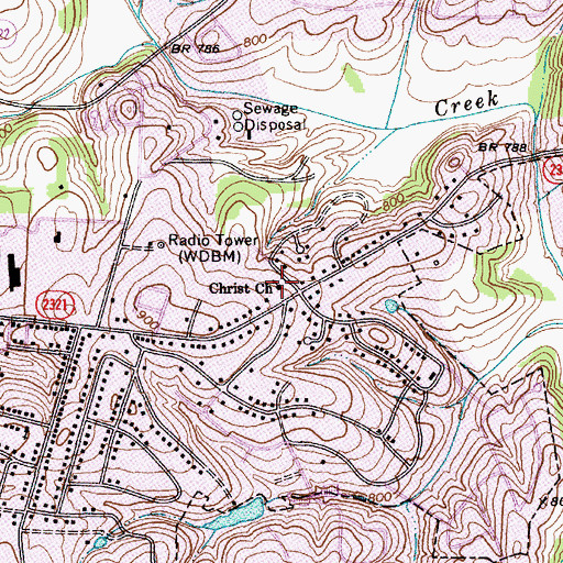 Topographic Map of Christ Church, NC