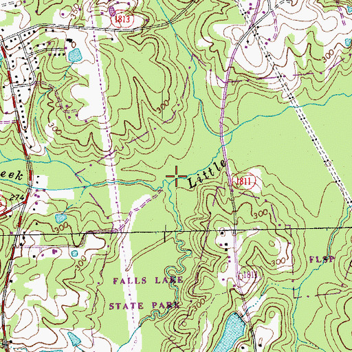 Topographic Map of Chunky Pipe Creek, NC