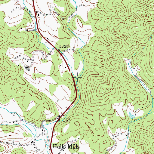 Topographic Map of Church Branch, NC