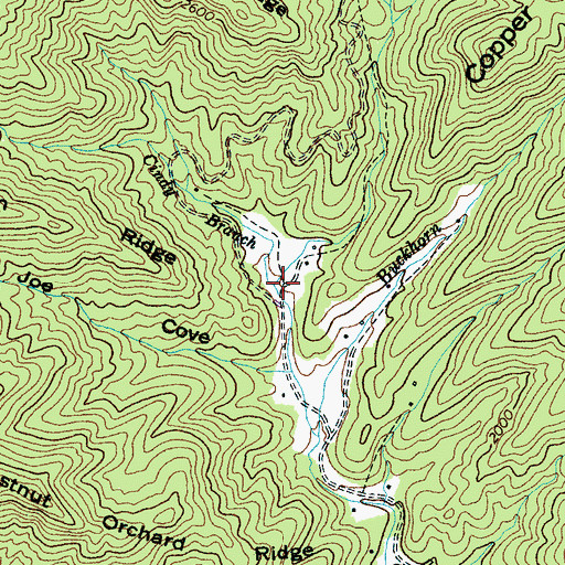Topographic Map of Cindy Branch, NC