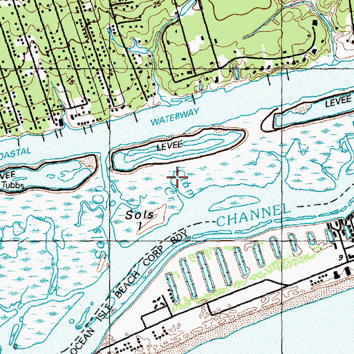 Topographic Map of Clam Creek, NC